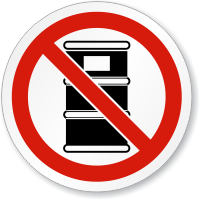 No Chemical Drum Symbol ISO Sign