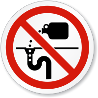 Do Dumping (Drain) Symbol ISO Prohibition Circular Sign