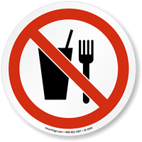 No Food Or Drink ISO Sign
