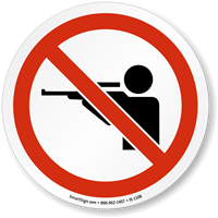 No Shooting ISO Prohibition Sign