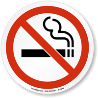 No Smoking Symbol ISO Circle Sign