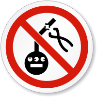 No Tampering Meter Symbol ISO Prohibition Circular Sign