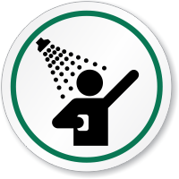 Safety Shower Symbol ISO Circle Sign