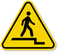 ISO Watch Step Down Warning Sign