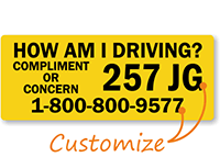 Custom Driving Sign - How Am I Driving?