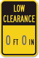 Low Clearance, Custom Parking Garage Sign