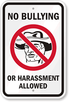 No Bullying Or Harassment Allowed Sign