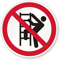 No Climbing symbol Sign