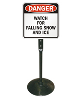 Watch For Falling Snow Sign & Post Kit