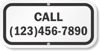 Add Your Phone Number Custom Curbside Pickup Sign