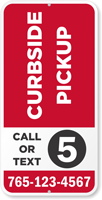 Add Your Spot And Phone Number Custom Curbside Pickup Sign
