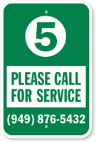 Add Your Spot And Phone Number Custom Curbside Pickup Sign
