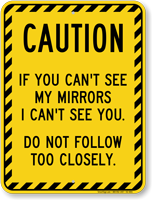 Caution Horse Trailer Sign