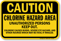 New Jersey Chlorine Hazard Pool Sign