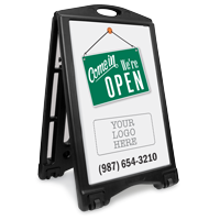 Come In We Are Open Add Your Logo Custom Sidewalk Sign