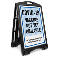Custom COVID 19 Vaccine Not Available Sign