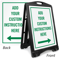Custom Parking Instructions Sign Insert with Arrow