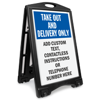 Custom Take Out And Delivery Sidewalk Sign