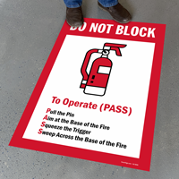Do Not Block To Operate (PASS) Sign