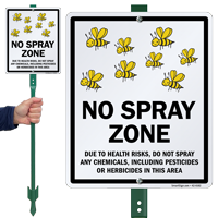 Do Not Spray Any Chemicals No Spray Zone Sign Stake Kit