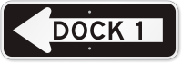 Dock 1 Left Direction Arrow Sign