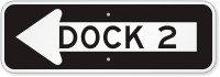 Dock 2 Left Direction Arrow Sign