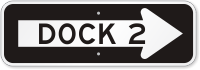 Dock 2 Right Directional Arrow Sign
