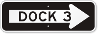 Dock 3 Right Directional Arrow Sign