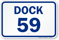 Loading Dock Number 59 Sign