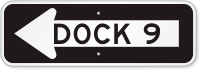 Dock 9 Left Direction Arrow Sign