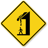 Caution Falling Ice Symbol Sign