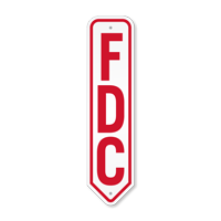 FDC Fire Department Connection Sign