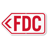FDC Fire Department Connection Sign