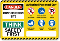 Jobsite Safety - Combined Construction Site, Safety First