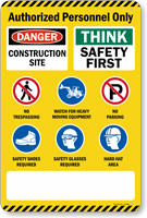 Jobsite Safety - Combined Construction Site, Safety First