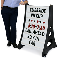 Quick-Load A-Frame Changeable Letter Curbside Sign