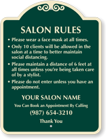 Salon Rules Add Your Salon Name Custom Signature Sign