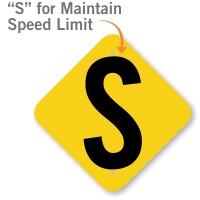 Speed Limit Railroad Sign