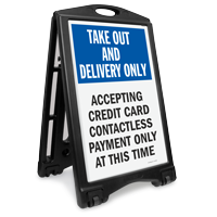 Take Out Delivery No Cash BigBoss Sidewalk Sign Kit
