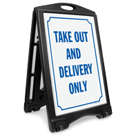 Take Out Delivery No Cash Sidewalk Sign Kit
