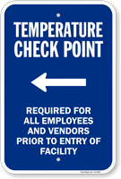 Temperature Check Point Select Your Arrow Sign