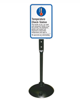 Temperature Check Station Sign And Post Kit