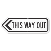 This Way Out Directional Sign