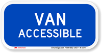 Van Accessible Reflective Aluminum ADA Handicapped Sign