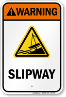 Warning Slipway Water Safety Sign