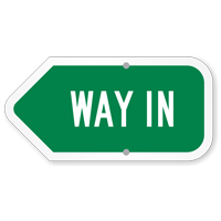 Way In Directional Sign