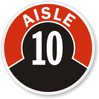 Aisle ID 10 Label