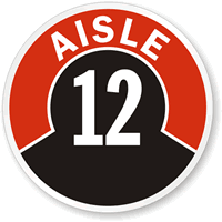 Aisle ID 12 Label