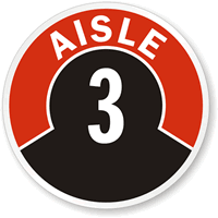 Aisle ID 3 Label