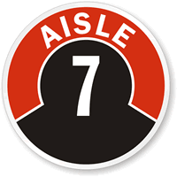 Aisle ID 7 Label
